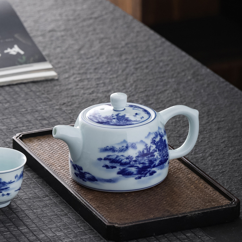 青花瓷陶瓷茶壶单壶功夫茶具套装
