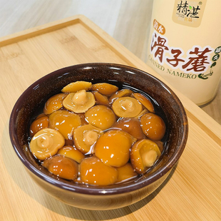 400g清水滑子蘑罐头日料美食新鲜滑子菇制作火锅炒菜煲汤食材