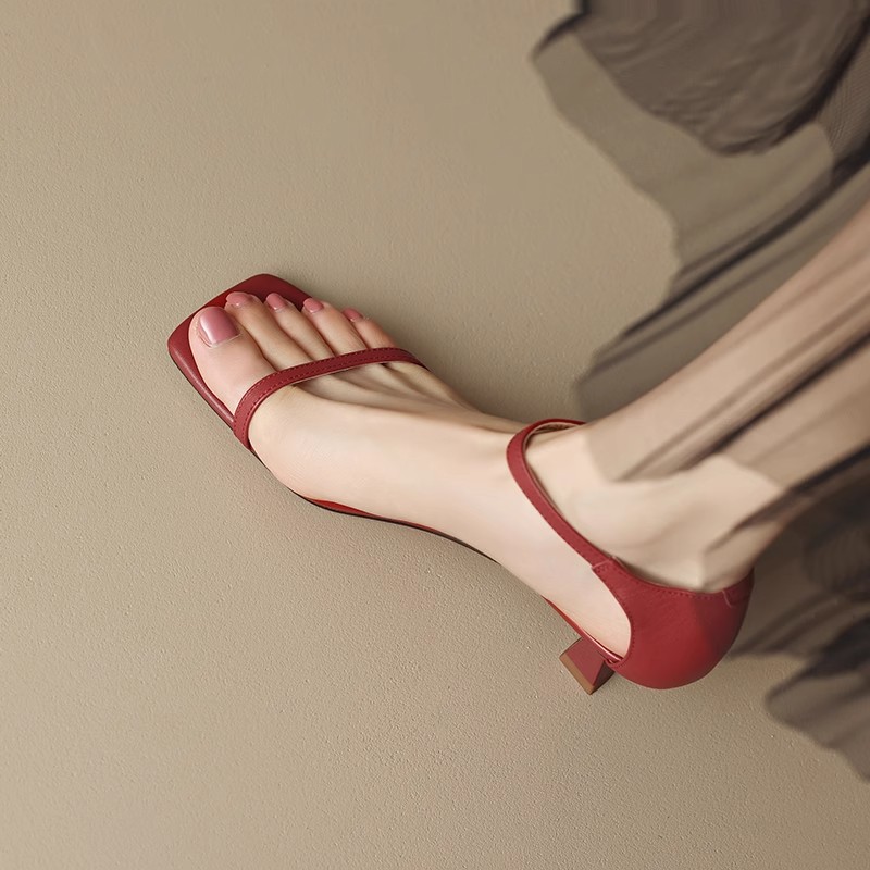 巨好看法式凉鞋罗马单鞋女夏外穿