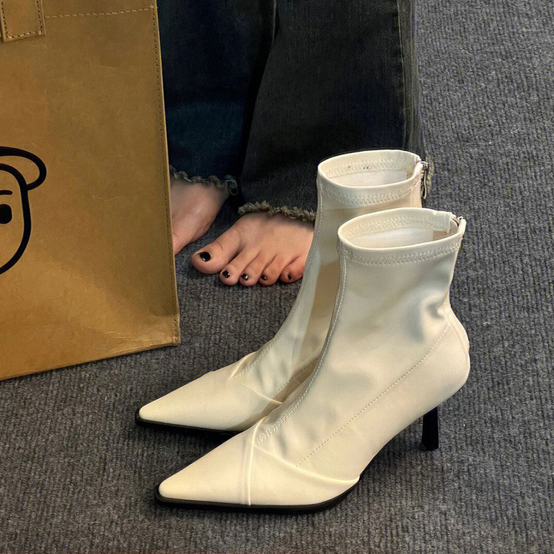 爆款小个子瘦瘦靴尖头细跟气质