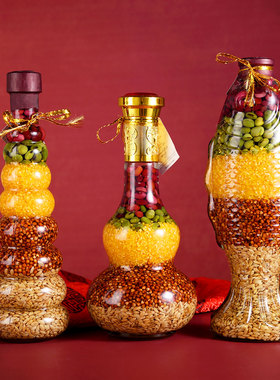 速发五谷丰登摆件新房乔饰新居礼品布置装迁用婚杂粮搬新家结品礼