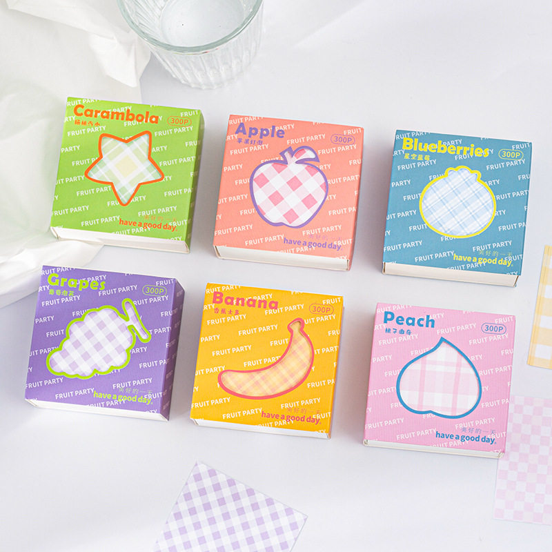 美好的一天水果派对系列基础格纹装饰打底素材拼贴留言便签纸6款,文具电教/文化用品/商务用品,贴纸/立体贴纸,淘宝优惠券,粉丝福利购,淘宝优惠卷