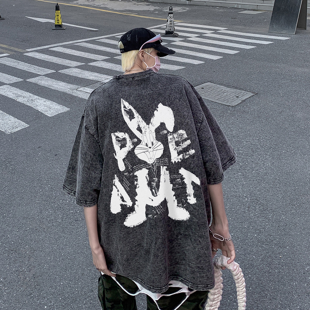 XZ203-SX213-P3823夏季新品水洗做宽松旧短袖T恤,男装T恤,星座203