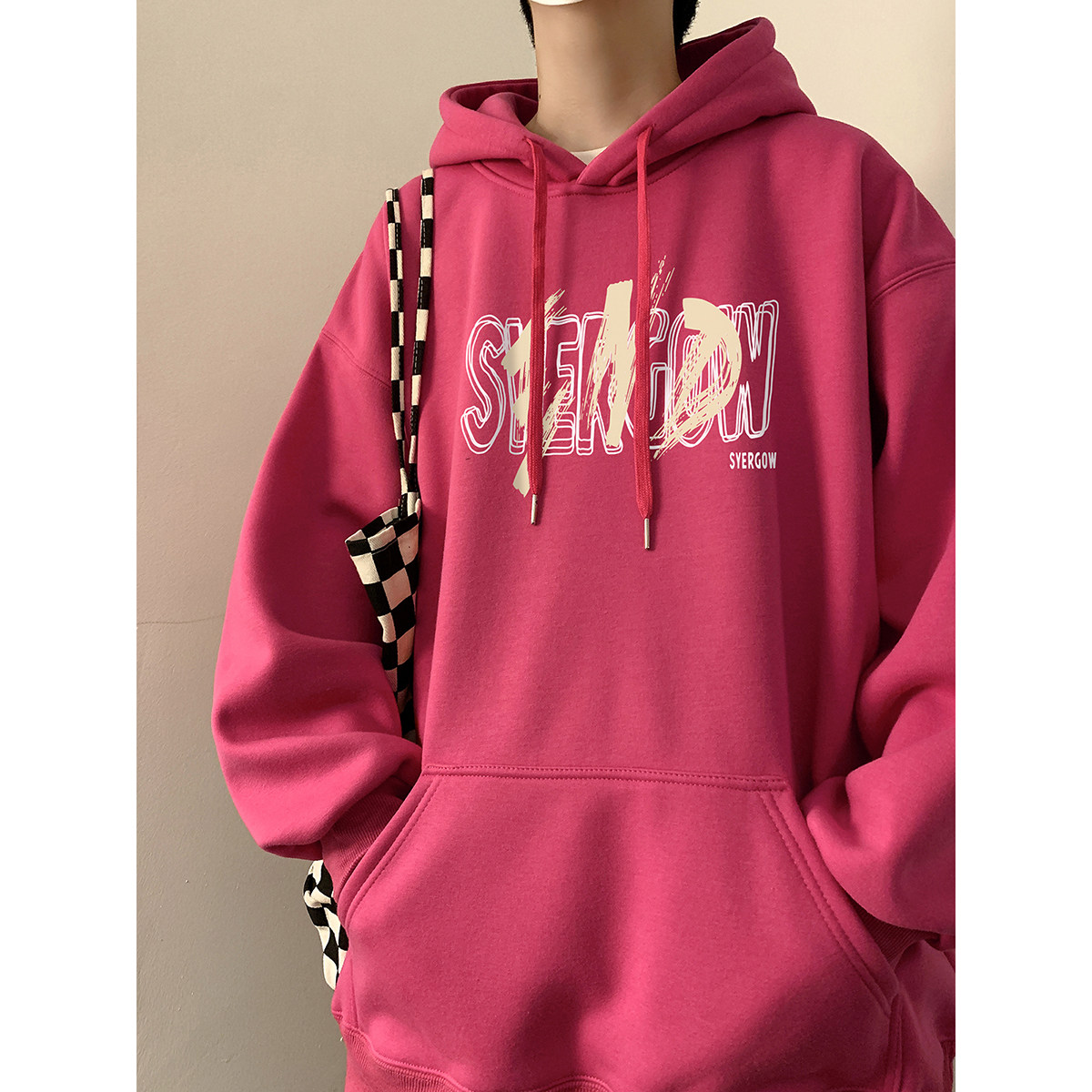 直播品质！重磅连帽宽松卫衣.XZ203-W608-P55加绒P65,男装卫衣,星座203