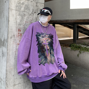 直播品质! 秋冬重磅水洗做旧圆领卫衣 XZ203-SW637-P58.图片