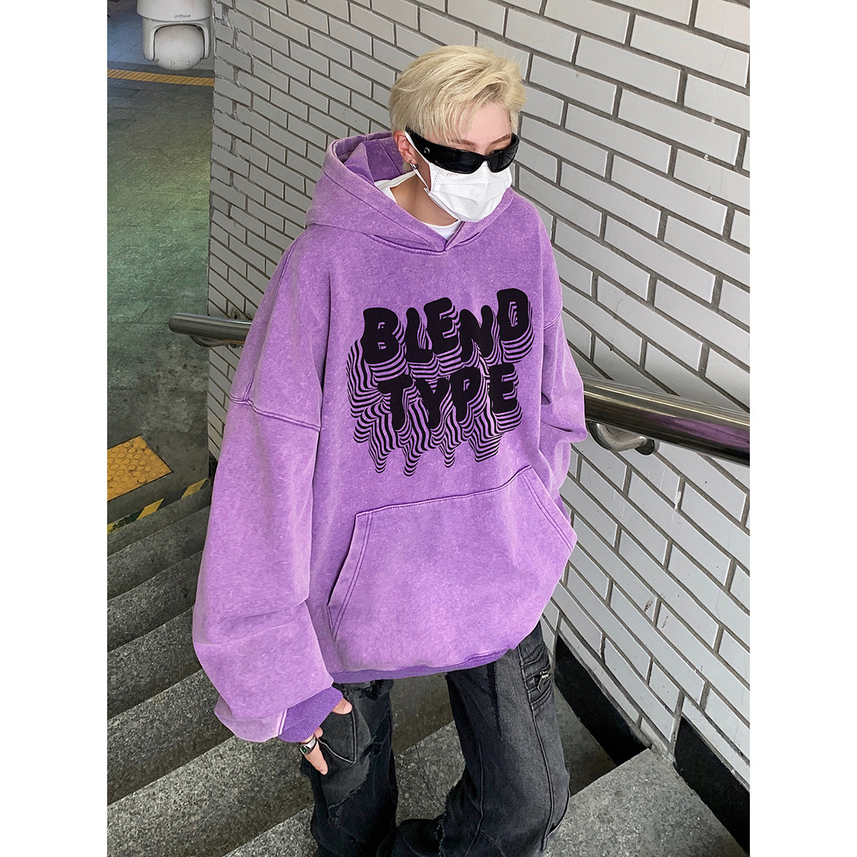 直播品质!秋冬重磅水洗做旧连帽卫衣XZ203-W605-P68.,男装卫衣,星座203
