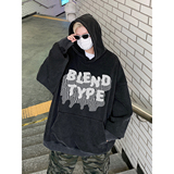 直播品质!秋冬重磅水洗做旧连帽卫衣XZ203-W605-P68，男装卫衣，星座203