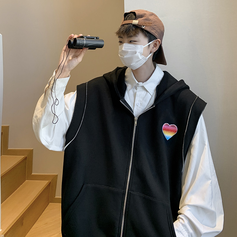 XZ203-W80-P68抖音供货重磅420克加厚婴儿绒连帽马甲卫衣,男装卫衣,星座203