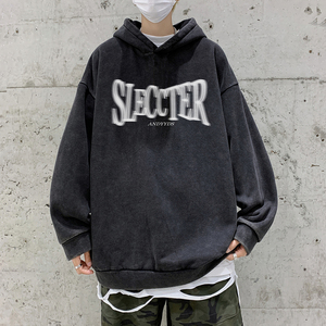 直播品质!秋冬重磅水洗做旧连帽卫衣XZ203-SW629-P68..