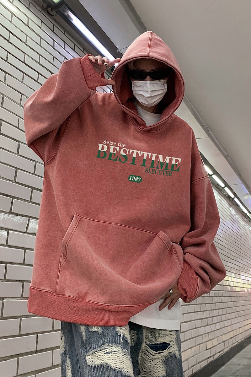 直播品质!秋冬重磅水洗做旧连帽卫衣XZ203-W611-P68,男装卫衣,星座203