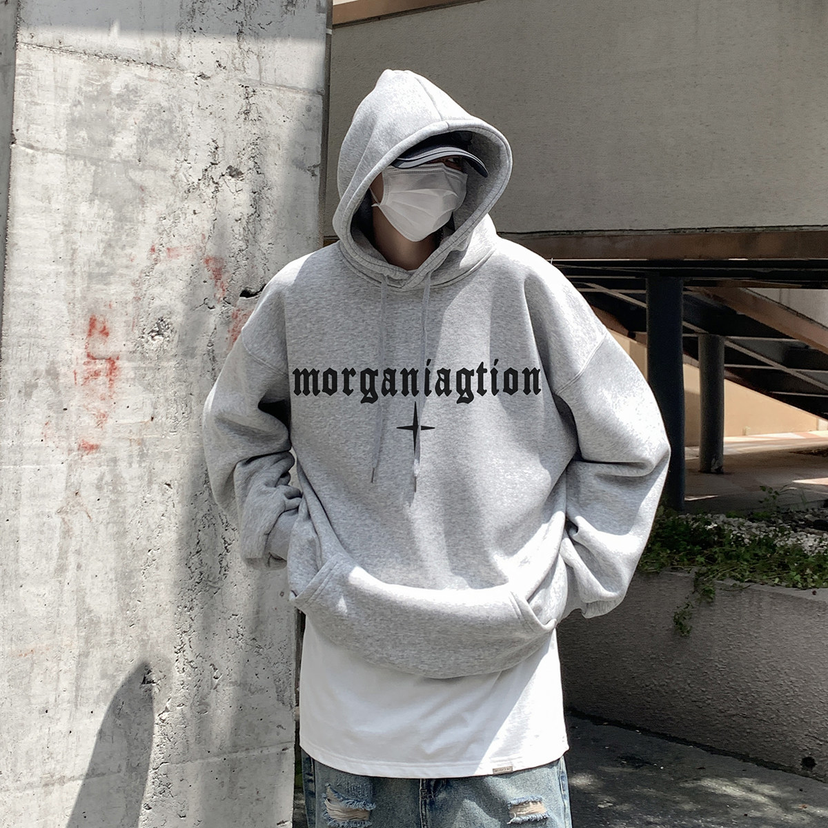 直播品质！重磅加绒新品连帽宽松套头卫衣XZ203-W652加绒-P58,男装卫衣,星座203