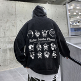 圣诞!冬装加绒加厚水洗连帽卫衣XZ203-W110加绒-P78，男装卫衣，星座203
