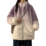 XZ203-YG01-P138冬装新品保暖渐变羊羔毛棉衣外套，女装棉衣/棉服，星座203