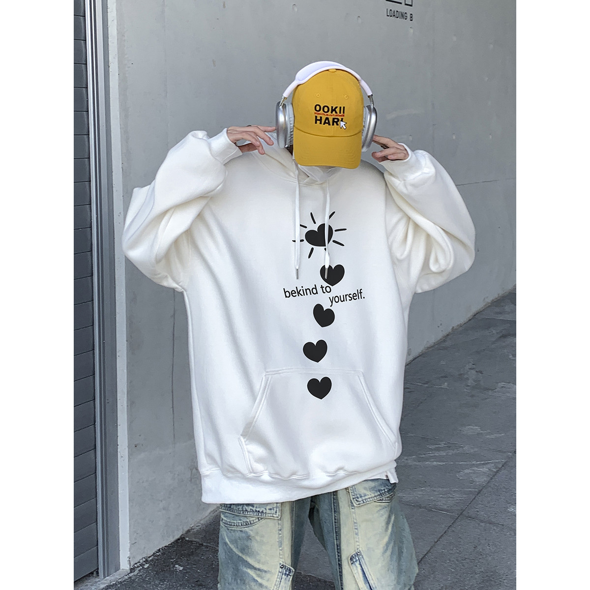 直播品质！重磅加绒新品连帽宽松套头卫衣XZ203-W655加绒-P58.,男装卫衣,星座203