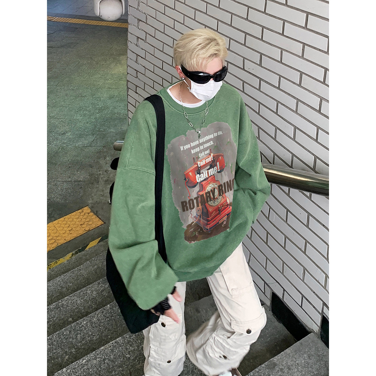 直播品质! 秋冬重磅水洗做旧圆领卫衣 XZ203-W623-P58图片