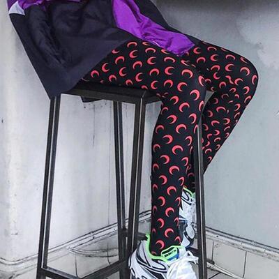 sports print yoga combination trend moon color pants summer