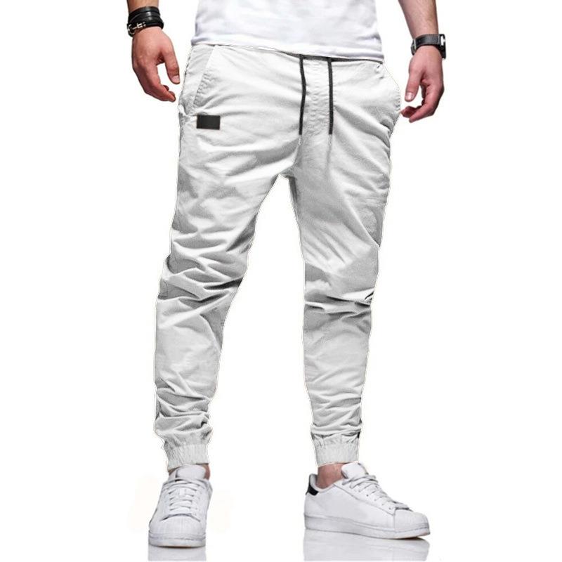 men trousers cuff fit slim casual popular youth leg