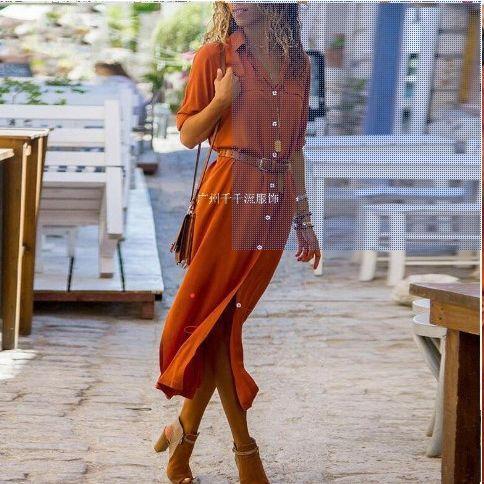 dresses on sale clearance women casual button long shirt