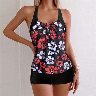 polka dot color Bikini swimsuit piece large one contrast