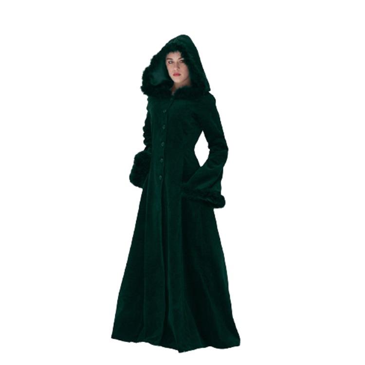 autumn raincoat embroidery coats female hood worsted long