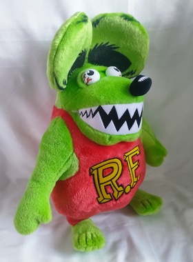 邋遢大王ratfink芬克鼠毛绒玩具vintage美式动画卡通复古公仔36cm