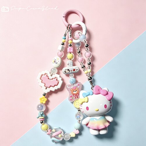 手机链 正版HelloKitty泳衣派对系列原创串珠包挂件可爱潮玩手作