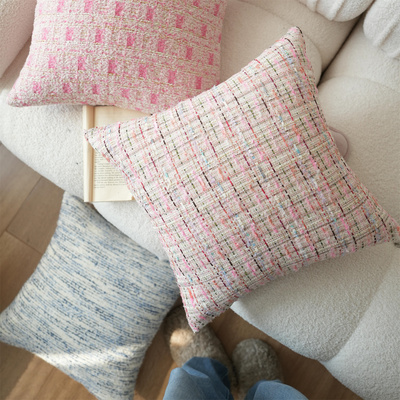 法式轻奢小香风编织抱枕套客厅沙发靠枕垫枕靠背枕高级