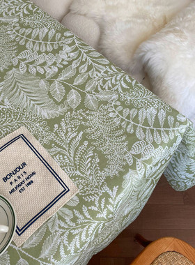 春日气息~ins风绿色植物花卉防水桌布复古茶几布台布拍摄背景布