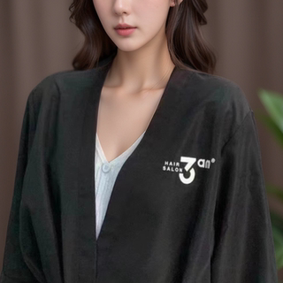 网红理发店染发美发客袍美容院客服网红发廊剪发围布和服顾客衣服
