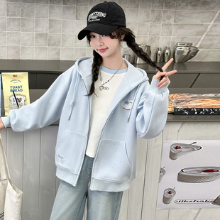 女童超好看韩系外套春秋款2026新款女大童韩版休闲儿童春装棒球服