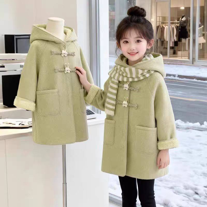 女童加绒外套冬季2025新款儿童洋气呢子大衣冬装女孩加厚毛呢上衣,童装/婴儿装/亲子装,普通外套,淘宝优惠券,粉丝福利购,淘宝优惠卷