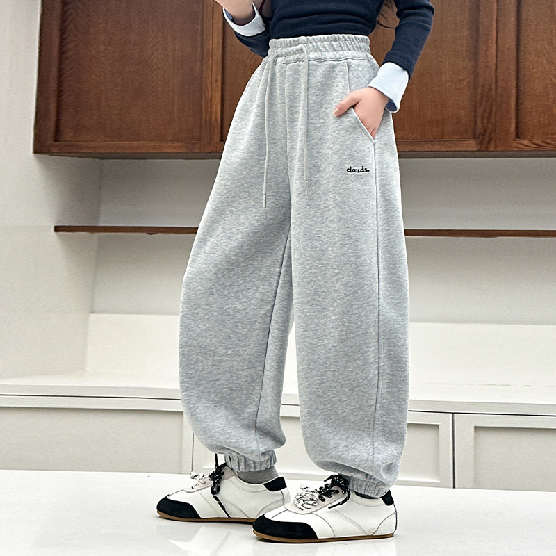 女童裤子2026春季新款儿童休闲束脚裤中大童洋气韩版卫裤运动长裤