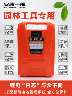 茶机锂电池24V3648V电池园林工具机专用 电动草绿V篱机采24V12AH