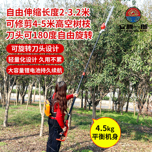 安腾一郎加长杆电动绿篱修剪机
