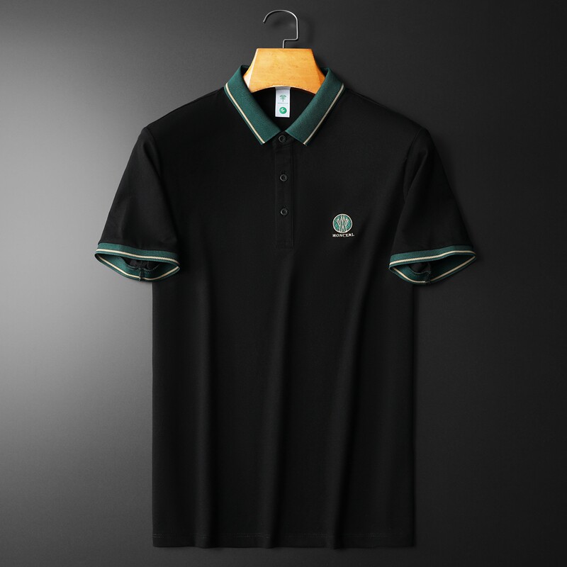 欧货高品质珠地棉2023夏季新款男士短袖POLO衫7852-P75白平铺,男装Polo衫,钱塘6009(原3017)