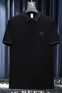 欧货高品质丝光棉2023夏季新款男士短袖POLO衫 672-P75 白 沙发图片
