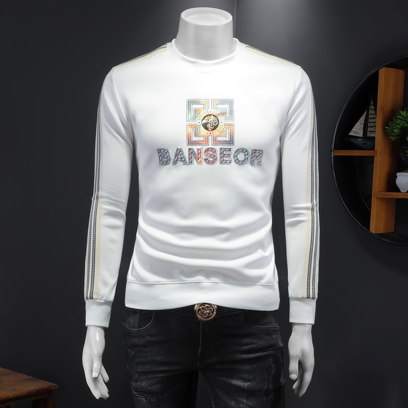 2025假模四季款男士圆领潮流刺绣时尚卫衣QT6009-9082-P125，男装卫衣，钱塘6009(原3017)