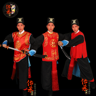 戏曲京剧越剧 轿夫背心古装捕快兵勇坎小兵坎肩衙役坎肩士兵服装