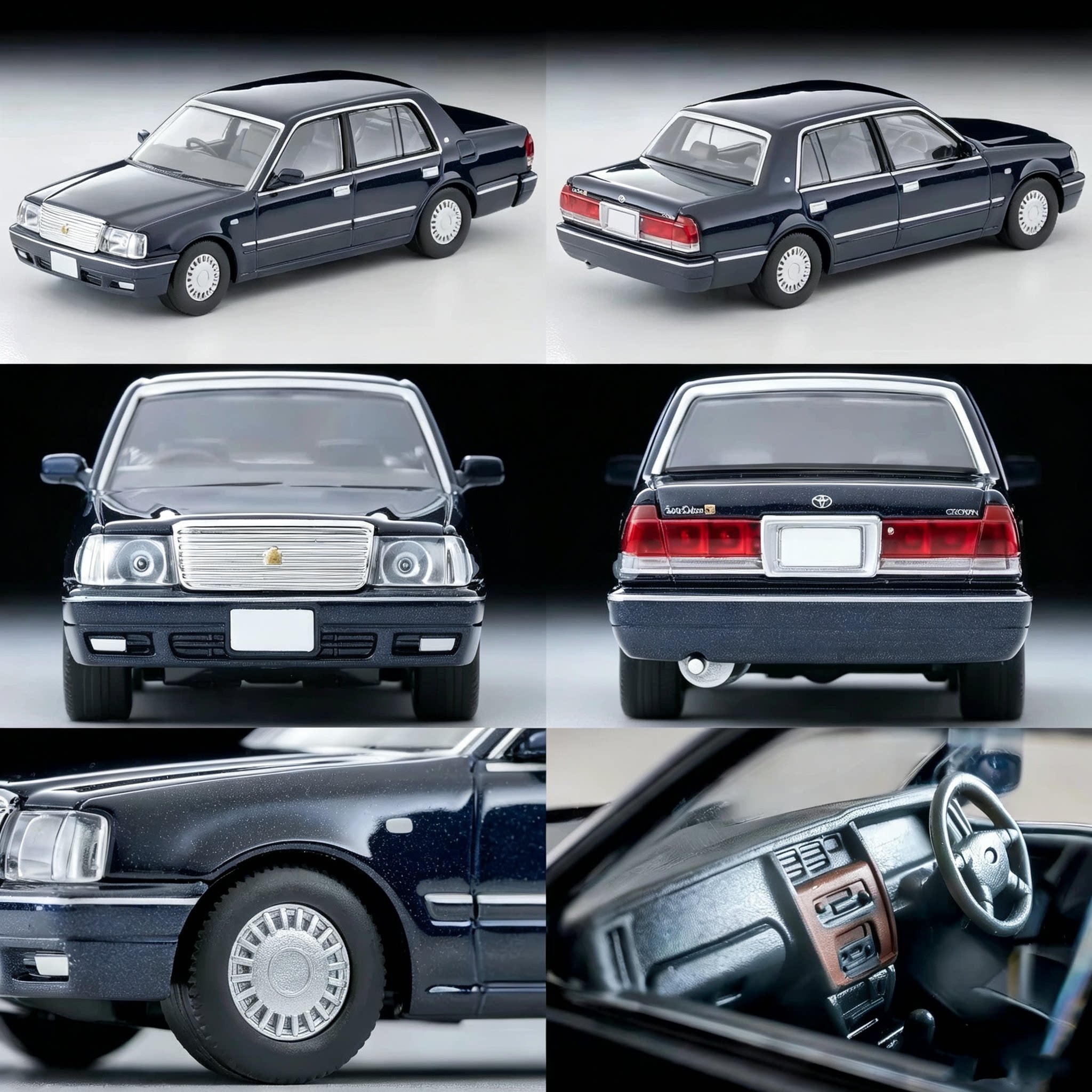 TLV丰田Toyota Crown Sedan皇冠N375 豪华版深蓝1:64多美卡tomica