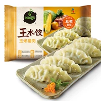 Бетин Павильон кукурузная свиная пельмени король 600 г Около 24 парированных пельмени Жареные пельмени, наклейка на стикера и ужин быстрых замороженных пельмени