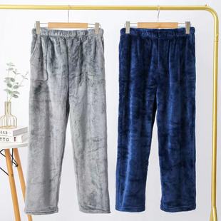 老太太加厚休闲裤 老人冬季 珊瑚绒家居裤 女外穿7080岁奶奶薄款 睡裤
