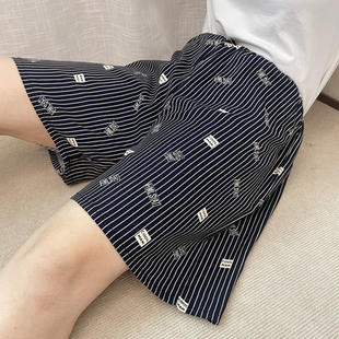 夏季 纯棉绸阿姨阔腿裤 薄款 中年妇女五分裤 居家睡裤 4050岁妈妈短裤