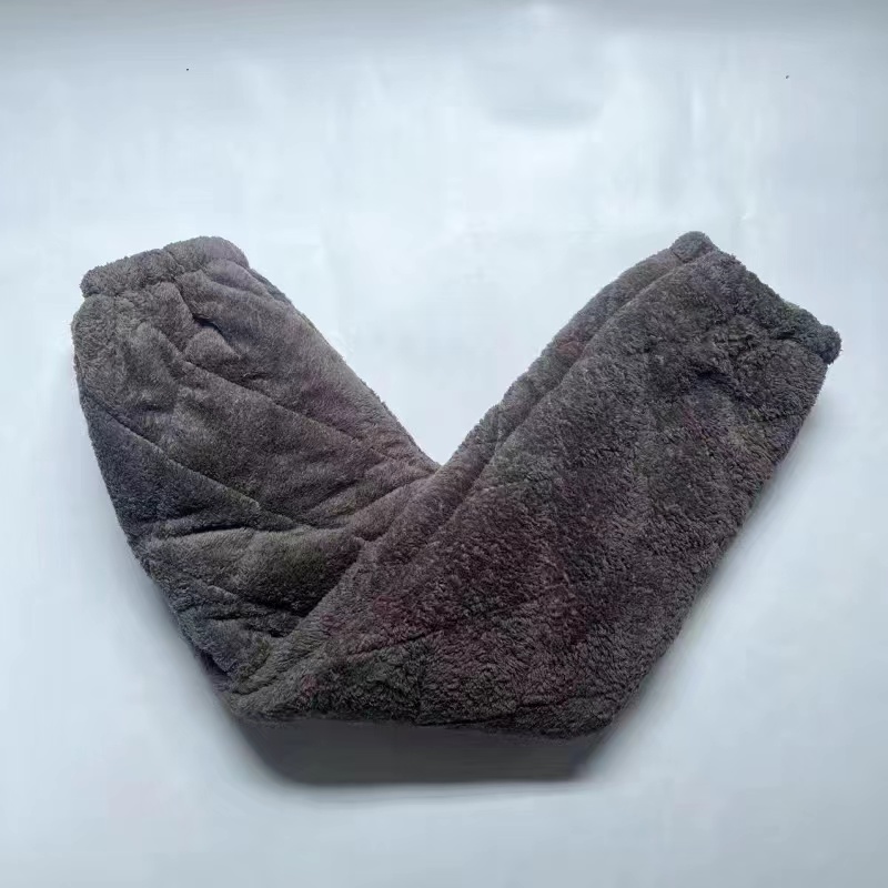 爸爸珊瑚绒夹棉家居裤中老年特厚棉裤爷爷加绒加厚过冬睡裤男外穿