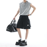 高品质夏季新款港风宽松五分男士工装短裤潮款1401-DK74-P30控48，男装牛仔裤，星座1401