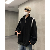 半拉链立领卫衣男季新款撞色设计感小众宽松休闲1401-W3003-P45，男装卫衣，星座1401