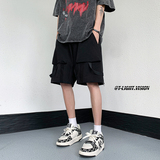 夏季男士短裤五分裤裤子工装宽松潮牌休闲潮流1401-DK73-P35大货，男装牛仔裤，星座1401