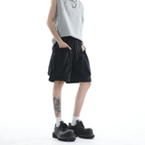 高品质夏季新款港风宽松五分男士工装短裤潮款1401-DK74-P30控48，男装牛仔裤，星座1401
