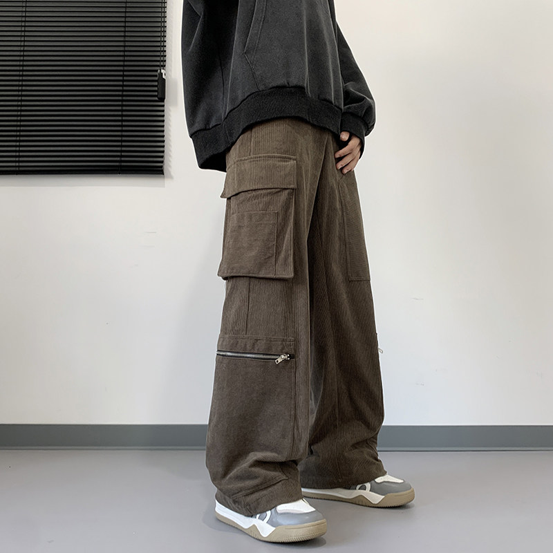 26年春季新款灯芯绒高街潮款直筒宽松休闲裤1401-K086-P50控78,男装休闲裤,星座1401