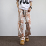 夏季新款水墨画图案潮流休闲宽松速干长裤1401-K118-P35控58，男装休闲裤，星座1401