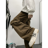 潮牌工装长裤纯色青少年设计男士秋冬新款直筒宽松1401-K103-P45，男装休闲裤，星座1401